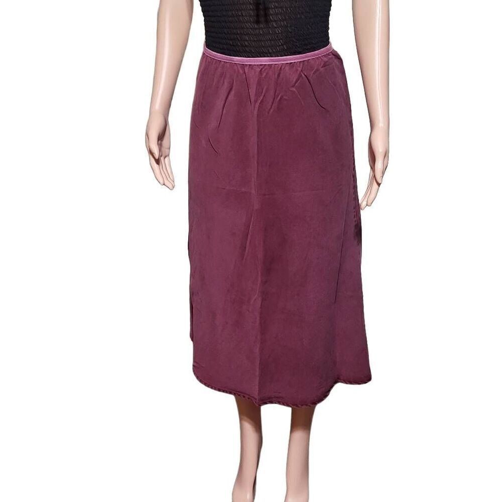 Pulp burgundy tencel pull up bias skirt S